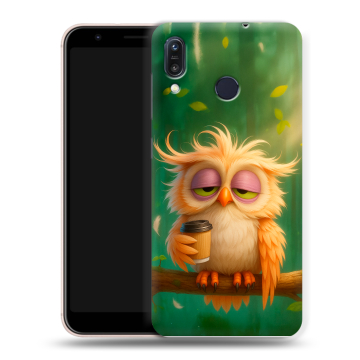 Силиконовый чехол на ASUS ZenFone Max M1 ZB555KL с принтом сова Силиконовый чехол на ASUS ZenFone Max M1 ZB555KL с принтом сова