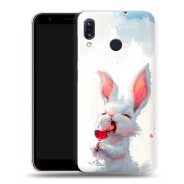 Силиконовый чехол на ASUS ZenFone Max M1 ZB555KL с принтом кролик зайчик Силиконовый чехол на ASUS ZenFone Max M1 ZB555KL с принтом кролик зайчик