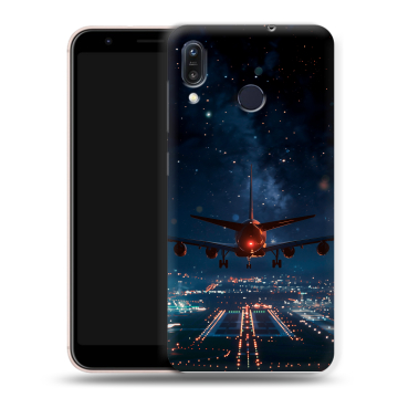 Силиконовый чехол на ASUS ZenFone Max M1 ZB555KL с принтом самолет Силиконовый чехол на ASUS ZenFone Max M1 ZB555KL с принтом самолет