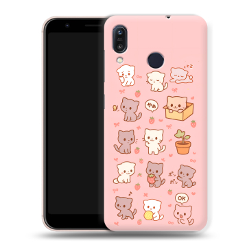 Силиконовый чехол на ASUS ZenFone Max M1 ZB555KL с принтом Hello Kitty Хелоу Кити Силиконовый чехол на ASUS ZenFone Max M1 ZB555KL с принтом Hello Kitty Хелоу Кити