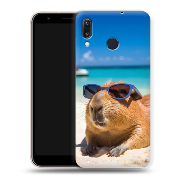 Силиконовый чехол на ASUS ZenFone Max M1 ZB555KL с принтом Капибара Силиконовый чехол на ASUS ZenFone Max M1 ZB555KL с принтом Капибара