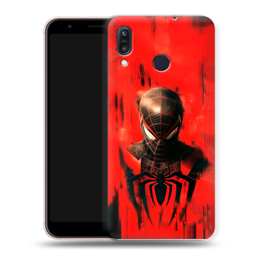 Силиконовый чехол на ASUS ZenFone Max M1 ZB555KL с принтом человек паук spiderman Силиконовый чехол на ASUS ZenFone Max M1 ZB555KL с принтом человек паук spiderman