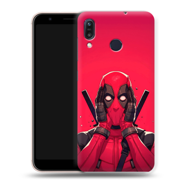 Силиконовый чехол на ASUS ZenFone Max M1 ZB555KL с принтом Дедпул Deadpool Силиконовый чехол на ASUS ZenFone Max M1 ZB555KL с принтом Дедпул Deadpool