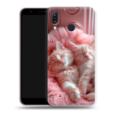 Силиконовый чехол на ASUS ZenFone Max M1 ZB555KL с принтом котята котики