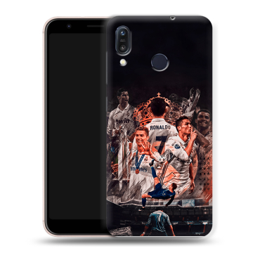 Силиконовый чехол на ASUS ZenFone Max M1 ZB555KL с принтом Реал Роналдо Real Ronaldo