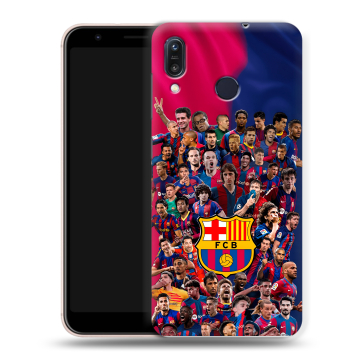 Силиконовый чехол на ASUS ZenFone Max M1 ZB555KL с принтом Барселона Barcelona