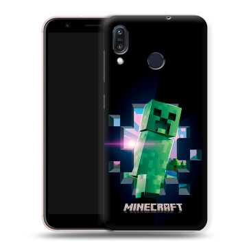 Силиконовый чехол на ASUS ZenFone Max M1 ZB555KL с принтом Майнкрафт Minecraft Силиконовый чехол на ASUS ZenFone Max M1 ZB555KL с принтом Майнкрафт Minecraft