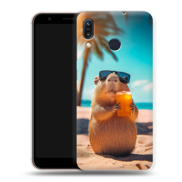 Силиконовый чехол на ASUS ZenFone Max M1 ZB555KL с принтом Капибара