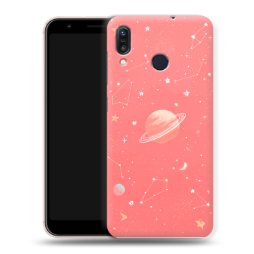 Силиконовый чехол на ASUS ZenFone Max M1 ZB555KL с принтом Розовый космос