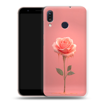 Силиконовый чехол на ASUS ZenFone Max M1 ZB555KL с принтом Розовая роза