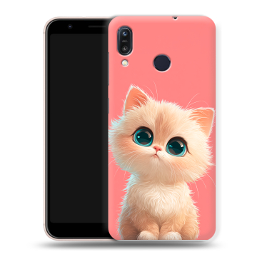 Силиконовый чехол на ASUS ZenFone Max M1 ZB555KL с принтом Розовый котенок