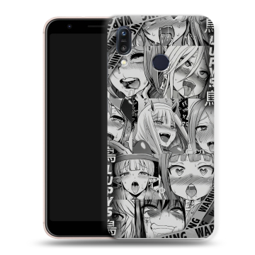 Силиконовый чехол на ASUS ZenFone Max M1 ZB555KL с принтом Ahegao Ахегао Аниме