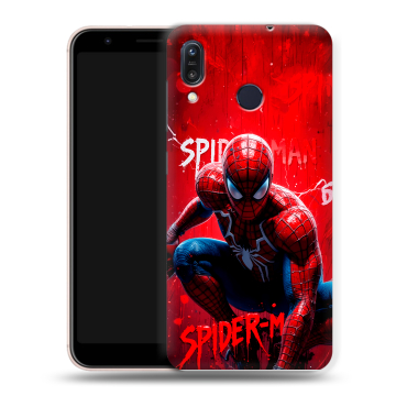 Силиконовый чехол на ASUS ZenFone Max M1 ZB555KL с принтом Spiderman Человек паук