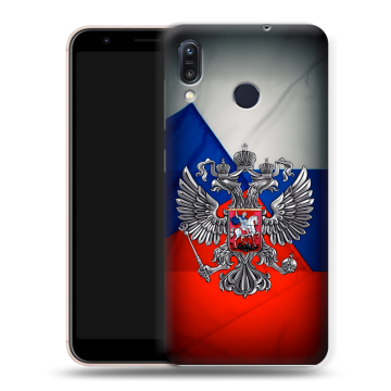 Силиконовый чехол на ASUS ZenFone Max M1 ZB555KL с принтом Флаг России Силиконовый чехол на ASUS ZenFone Max M1 ZB555KL с принтом Флаг России