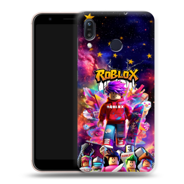 Силиконовый чехол на ASUS ZenFone Max M1 ZB555KL с принтом Roblox Роблокс