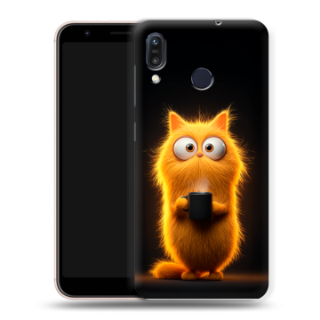 Силиконовый чехол на ASUS ZenFone Max M1 ZB555KL с принтом Смешной кот Силиконовый чехол на ASUS ZenFone Max M1 ZB555KL с принтом Смешной кот