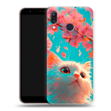 Силиконовый чехол на ASUS ZenFone Max M1 ZB555KL с принтом Красивый кот