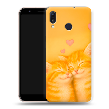 Силиконовый чехол на ASUS ZenFone Max M1 ZB555KL с принтом Милые котята Силиконовый чехол на ASUS ZenFone Max M1 ZB555KL с принтом Милые котята
