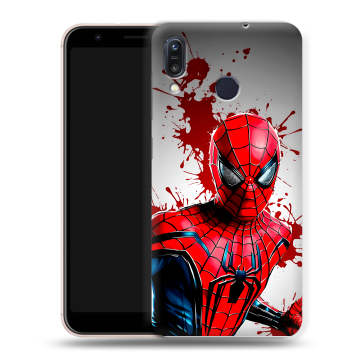 Силиконовый чехол на ASUS ZenFone Max M1 ZB555KL с принтом Spiderman Человек паук Силиконовый чехол на ASUS ZenFone Max M1 ZB555KL с принтом Spiderman Человек паук