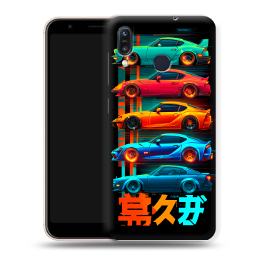 Силиконовый чехол на ASUS ZenFone Max M1 ZB555KL с принтом машины тачки
