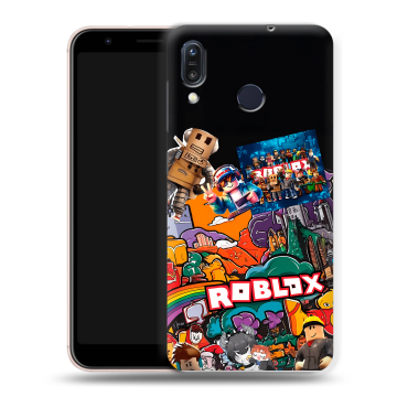 Силиконовый чехол на ASUS ZenFone Max M1 ZB555KL с принтом Roblox Роблокс Силиконовый чехол на ASUS ZenFone Max M1 ZB555KL с принтом Roblox Роблокс
