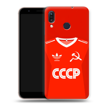 Силиконовый чехол на ASUS ZenFone Max M1 ZB555KL с принтом Флаг Герб СССР