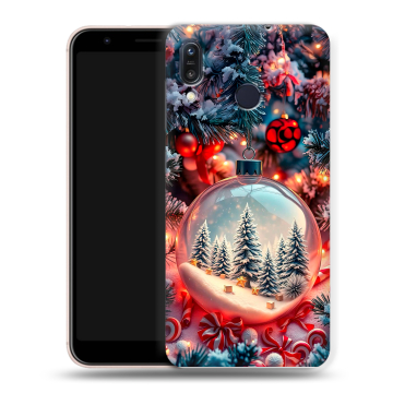 Силиконовый чехол на ASUS ZenFone Max M1 ZB555KL с принтом Новый год