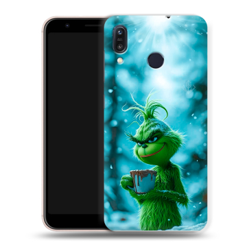Силиконовый чехол на ASUS ZenFone Max M1 ZB555KL с принтом Новый год гринч