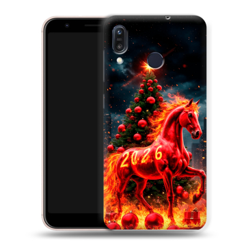 Силиконовый чехол на ASUS ZenFone Max M1 ZB555KL с принтом Новый год