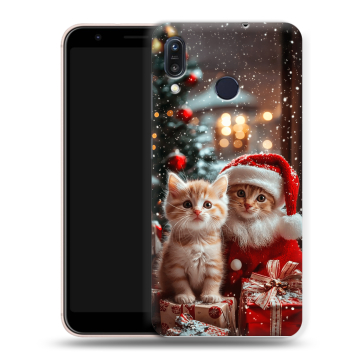 Силиконовый чехол на ASUS ZenFone Max M1 ZB555KL с принтом Новый год
