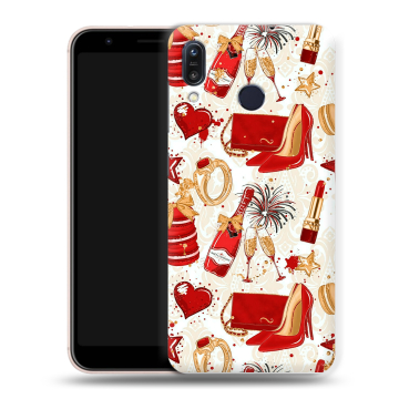 Силиконовый чехол на ASUS ZenFone Max M1 ZB555KL с принтом Новый год