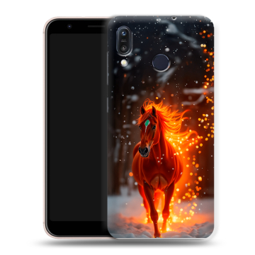Силиконовый чехол на ASUS ZenFone Max M1 ZB555KL с принтом Новый год Силиконовый чехол на ASUS ZenFone Max M1 ZB555KL с принтом Новый год