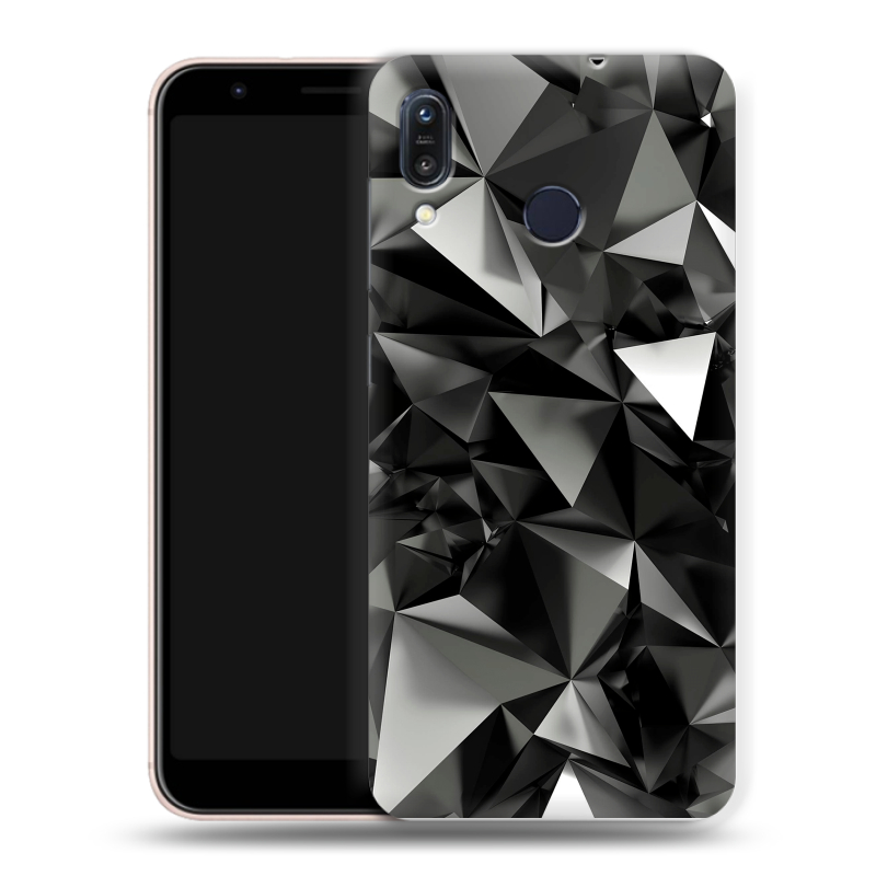 Силиконовый чехол на ASUS ZenFone Max M1 ZB555KL с принтом Черные кристаллы Силиконовый чехол на ASUS ZenFone Max M1 ZB555KL с принтом Черные кристаллы