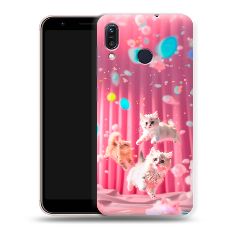 Силиконовый чехол на ASUS ZenFone Max M1 ZB555KL с принтом милые котики Силиконовый чехол на ASUS ZenFone Max M1 ZB555KL с принтом милые котики