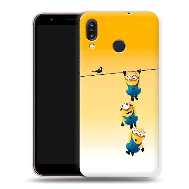 Силиконовый чехол на ASUS ZenFone Max M1 ZB555KL с принтом Миньоны Силиконовый чехол на ASUS ZenFone Max M1 ZB555KL с принтом Миньоны