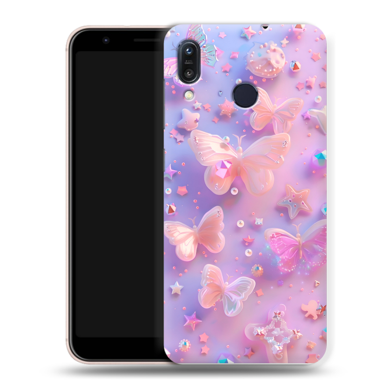 Силиконовый чехол на ASUS ZenFone Max M1 ZB555KL с принтом Бабочки Силиконовый чехол на ASUS ZenFone Max M1 ZB555KL с принтом Бабочки