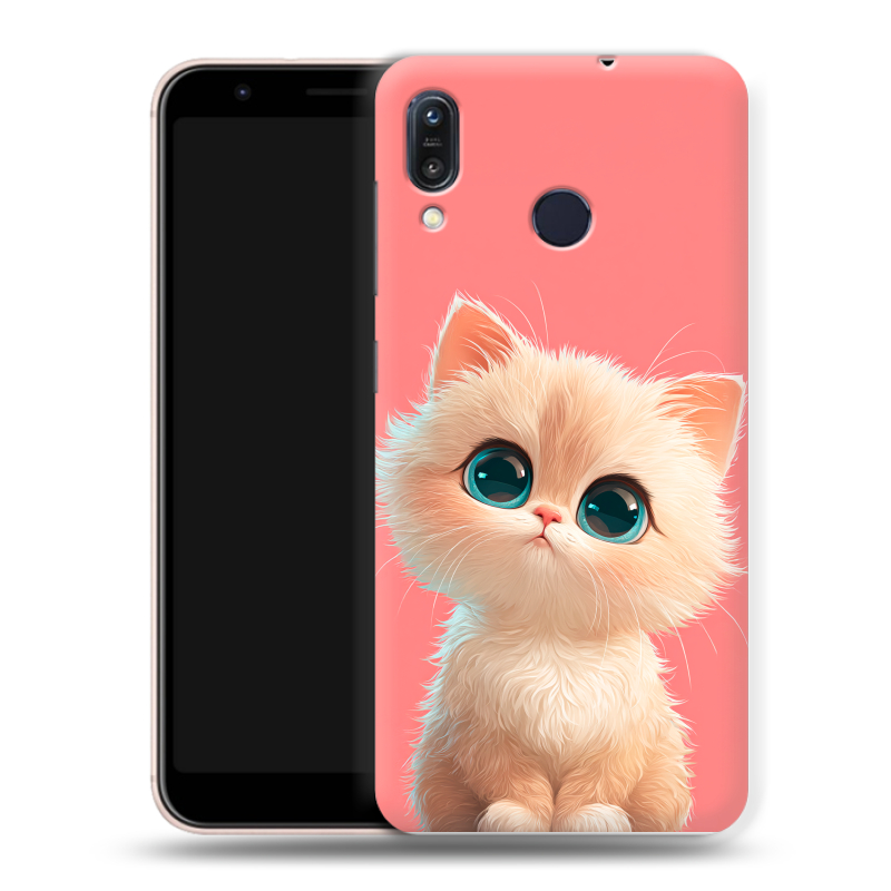 Силиконовый чехол на ASUS ZenFone Max M1 ZB555KL с принтом Розовый котенок Силиконовый чехол на ASUS ZenFone Max M1 ZB555KL с принтом Розовый котенок