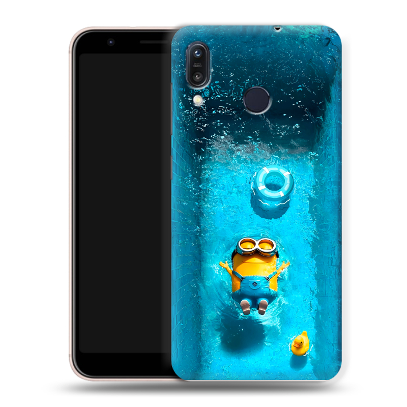 Силиконовый чехол на ASUS ZenFone Max M1 ZB555KL с принтом Миньоны Силиконовый чехол на ASUS ZenFone Max M1 ZB555KL с принтом Миньоны