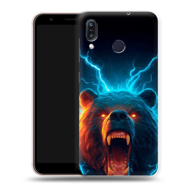 Силиконовый чехол на ASUS ZenFone Max M1 ZB555KL с принтом Медведь Силиконовый чехол на ASUS ZenFone Max M1 ZB555KL с принтом Медведь
