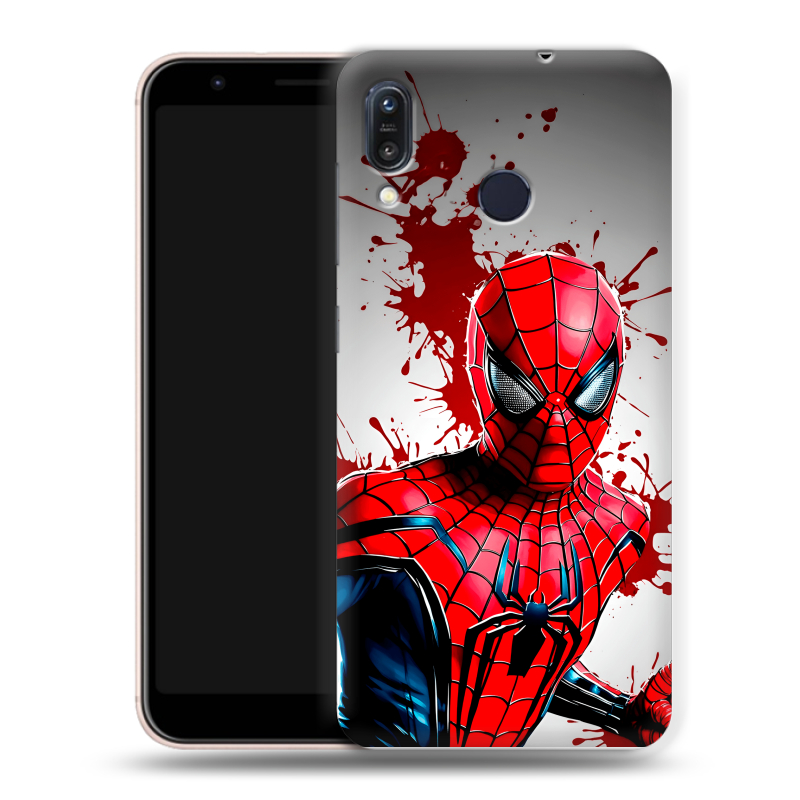 Силиконовый чехол на ASUS ZenFone Max M1 ZB555KL с принтом Spiderman Человек паук Силиконовый чехол на ASUS ZenFone Max M1 ZB555KL с принтом Spiderman Человек паук