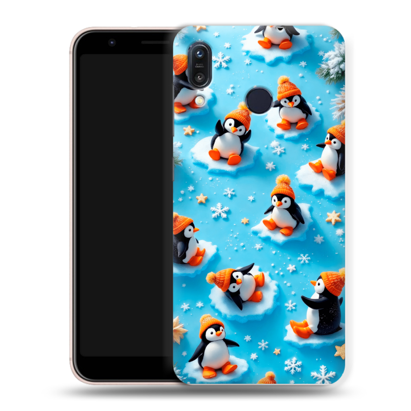 Силиконовый чехол на ASUS ZenFone Max M1 ZB555KL с принтом Новый год Силиконовый чехол на ASUS ZenFone Max M1 ZB555KL с принтом Новый год
