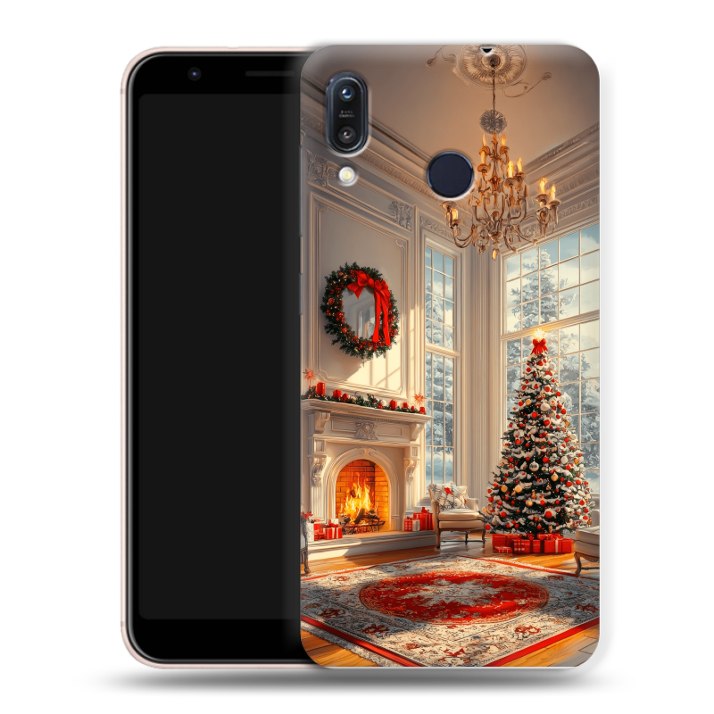 Силиконовый чехол на ASUS ZenFone Max M1 ZB555KL с принтом Новый год Силиконовый чехол на ASUS ZenFone Max M1 ZB555KL с принтом Новый год