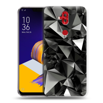 Силиконовый чехол на ASUS ZenFone 5 Lite с принтом Черные кристаллы
