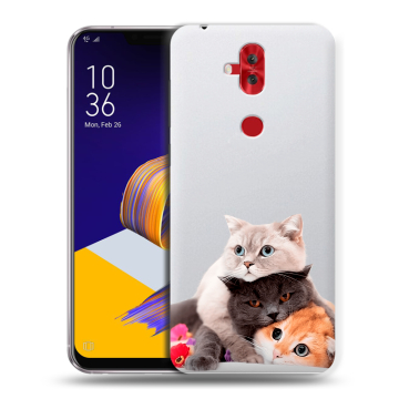 Силиконовый чехол на ASUS ZenFone 5 Lite с принтом Кошки