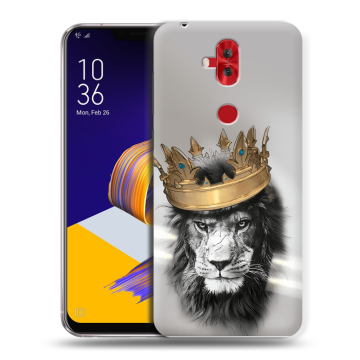 Силиконовый чехол на ASUS ZenFone 5 Lite с принтом Лев с короной Силиконовый чехол на ASUS ZenFone 5 Lite с принтом Лев с короной
