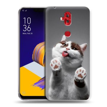 Силиконовый чехол на ASUS ZenFone 5 Lite с принтом Коты Силиконовый чехол на ASUS ZenFone 5 Lite с принтом Коты