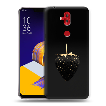 Силиконовый чехол на ASUS ZenFone 5 Lite с принтом Черная клубника Силиконовый чехол на ASUS ZenFone 5 Lite с принтом Черная клубника