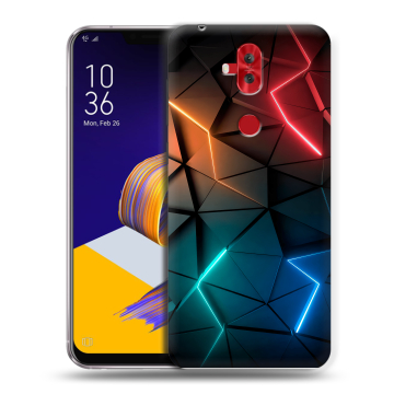 Силиконовый чехол на ASUS ZenFone 5 Lite с принтом Абстракция неон Силиконовый чехол на ASUS ZenFone 5 Lite с принтом Абстракция неон