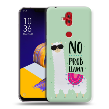 Силиконовый чехол на ASUS ZenFone 5 Lite с принтом Лама