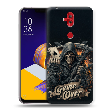 Силиконовый чехол на ASUS ZenFone 5 Lite с принтом Скелет карты Силиконовый чехол на ASUS ZenFone 5 Lite с принтом Скелет карты